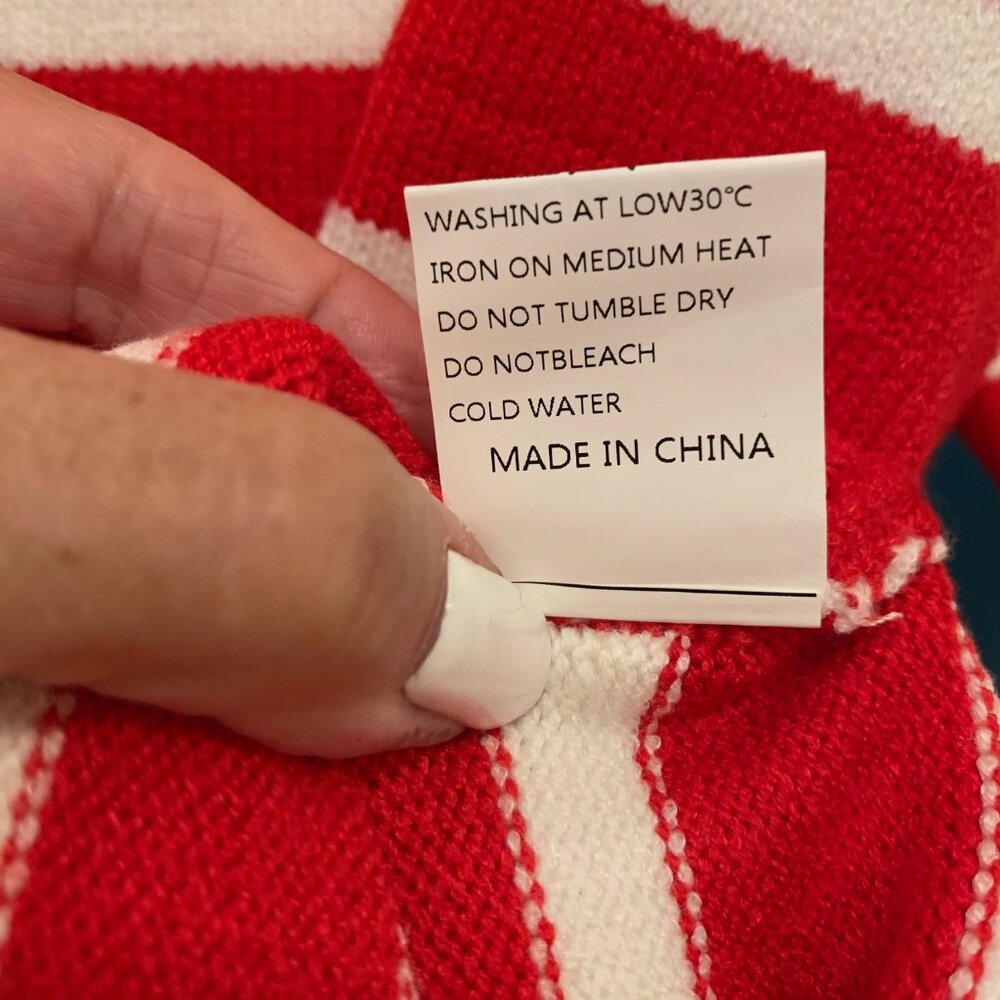 NWT LILLUSORY RED & WHITE STRIPE CARDIGAN SM - Picture 9 of 9